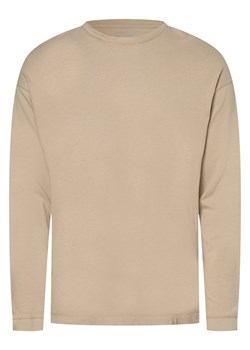 Drykorn Męska koszulka z długim rękawem Mężczyźni Dżersej kitt jednolity ze sklepu vangraaf w kategorii T-shirty męskie - zdjęcie 152699120