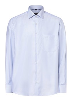 Eterna Comfort Fit Koszula męska Mężczyźni Comfort Fit Bawełna jasnoniebieski wypukły wzór tkaniny kołnierzyk kent ze sklepu vangraaf w kategorii Koszule męskie - zdjęcie 152699814
