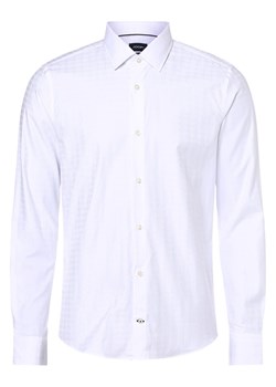 JOOP! Koszula męska Mężczyźni Slim Fit Bawełna biały wzorzysty kołnierzyk kent ze sklepu vangraaf w kategorii Koszule męskie - zdjęcie 152699822