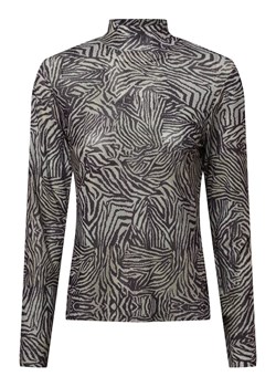 comma casual identity Damska koszulka z długim rękawem Kobiety antracytowy wzorzysty ze sklepu vangraaf w kategorii Bluzki damskie - zdjęcie 152699832