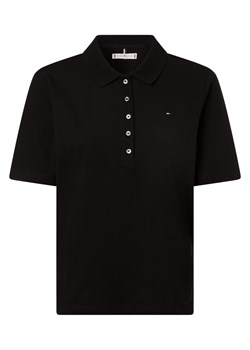 Tommy Hilfiger Damska koszulka polo Kobiety Bawełna czarny jednolity ze sklepu vangraaf w kategorii Bluzki damskie - zdjęcie 152700013