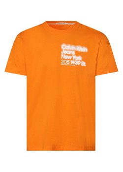 Calvin Klein Jeans T-shirt męski Mężczyźni Bawełna pomarańczowy nadruk ze sklepu vangraaf w kategorii T-shirty męskie - zdjęcie 152700401