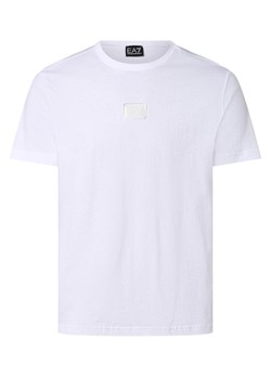 EA7 Emporio Armani T-shirt męski Mężczyźni Bawełna biały jednolity ze sklepu vangraaf w kategorii T-shirty męskie - zdjęcie 152700780