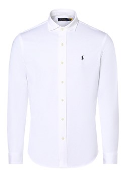 Polo Ralph Lauren Koszula męska Mężczyźni Regular Fit Bawełna biały jednolity kołnierzyk włoski ze sklepu vangraaf w kategorii Koszule męskie - zdjęcie 152701352