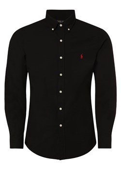 Polo Ralph Lauren Koszula męska Mężczyźni Slim Fit Bawełna czarny jednolity button down ze sklepu vangraaf w kategorii Koszule męskie - zdjęcie 152701430