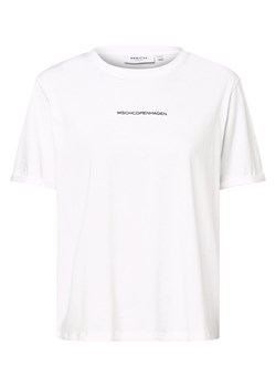 Msch Copenhagen T-shirt damski Kobiety Bawełna biały nadruk ze sklepu vangraaf w kategorii Bluzki damskie - zdjęcie 152701542