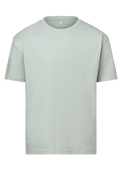 Nils Sundström T-shirt męski Mężczyźni Bawełna seledynowy jednolity ze sklepu vangraaf w kategorii T-shirty męskie - zdjęcie 152701643