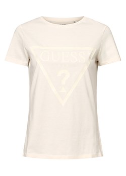 GUESS T-shirt damski Kobiety Bawełna écru nadruk ze sklepu vangraaf w kategorii Bluzki damskie - zdjęcie 152701690