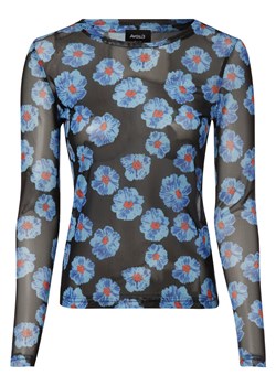 Aygill's Damska koszulka z długim rękawem Kobiety Sztuczne włókno czarny wzorzysty ze sklepu vangraaf w kategorii Bluzki damskie - zdjęcie 152701880