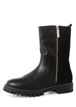 Tommy Hilfiger Skórzane kozaki  Kobiety skóra czarny jednolity ze sklepu vangraaf w kategorii Botki - zdjęcie 152702374