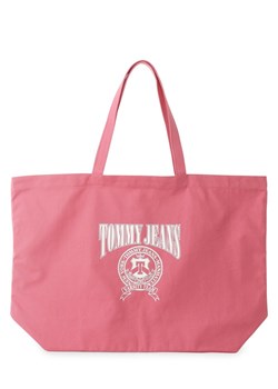 Tommy Jeans Damska torba shopper Kobiety Bawełna wyrazisty róż nadruk ze sklepu vangraaf w kategorii Torby Shopper bag - zdjęcie 152702673