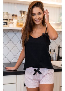 Piżama Marinela, Kolor czarno-różowy, Rozmiar L, SENSIS ze sklepu Intymna w kategorii Piżamy damskie - zdjęcie 152884923