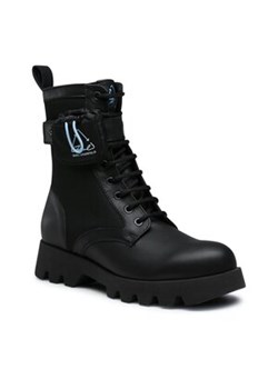 Kozaki KARL LAGERFELD - KL11166 Black Lthr/Textile ze sklepu eobuwie.pl w kategorii Buty zimowe męskie - zdjęcie 152887210