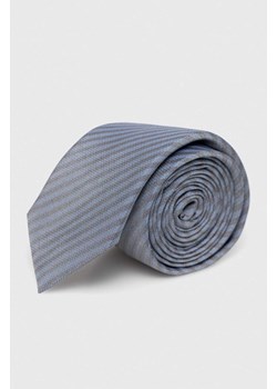 HUGO krawat jedwabny kolor fioletowy ze sklepu ANSWEAR.com w kategorii Krawaty - zdjęcie 152890064