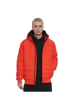 Cropp - Pomarańczowa pikowana kurtka z kapturem - pomarańczowy ze sklepu Cropp w kategorii Kurtki męskie - zdjęcie 152890980