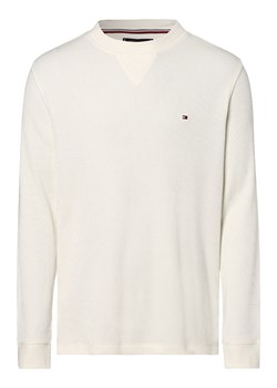 Tommy Hilfiger Męska koszulka z długim rękawem Mężczyźni Bawełna écru jednolity ze sklepu vangraaf w kategorii T-shirty męskie - zdjęcie 152907153