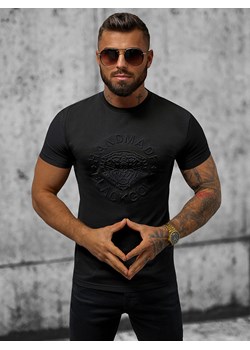 T-shirt męski slim fit czarny OZONEE NB/MT3056 ze sklepu ozonee.pl w kategorii T-shirty męskie - zdjęcie 152911801