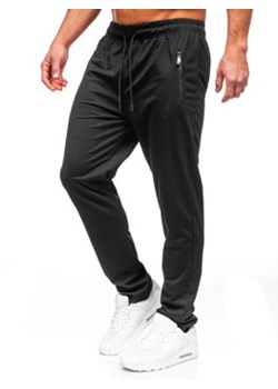 Czarne spodnie męskie dresowe Denley JX6115 ze sklepu Denley w kategorii Spodnie męskie - zdjęcie 152915014