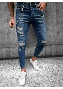 Spodnie jeansowe męskie niebieskie OZONEE O/263SP ze sklepu ozonee.pl w kategorii Jeansy męskie - zdjęcie 152934282