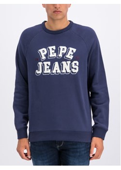 Pepe Jeans Bluza Linus PM581654 Granatowy Regular Fit ze sklepu MODIVO w kategorii Bluzy męskie - zdjęcie 152946041