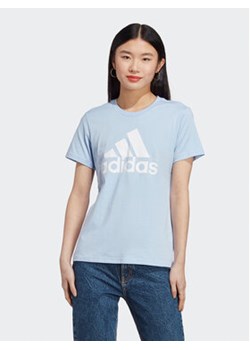 adidas T-Shirt Essentials Logo T-Shirt IC0637 Niebieski Regular Fit ze sklepu MODIVO w kategorii Bluzki damskie - zdjęcie 152947912