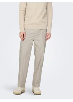 Only & Sons Spodnie materiałowe 22024315 Beżowy Tapered Fit ze sklepu MODIVO w kategorii Spodnie męskie - zdjęcie 152988452