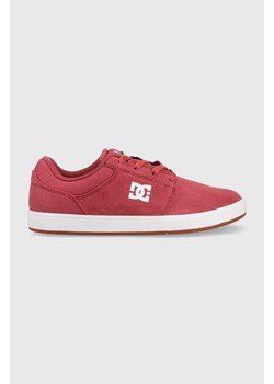DC buty zamszowe kolor czerwony ze sklepu ANSWEAR.com w kategorii Trampki męskie - zdjęcie 153029911