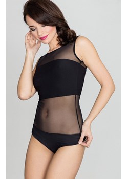 Kobiece body z siateczką w kolorze czarnym K110, Kolor czarny, Rozmiar S, Lenitif ze sklepu Primodo w kategorii Body damskie - zdjęcie 153047732