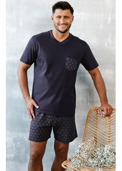 Piżama męska na krótki rękaw z krótką nogawką Diaz, Kolor granatowy, Rozmiar M, Italian Fashion ze sklepu Intymna w kategorii Piżamy męskie - zdjęcie 153053243