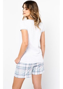 Piżama damska na krótki rękaw z krótką nogawką Glamour, Kolor jasny szary, Rozmiar S, Italian Fashion ze sklepu Intymna w kategorii Piżamy damskie - zdjęcie 153053263