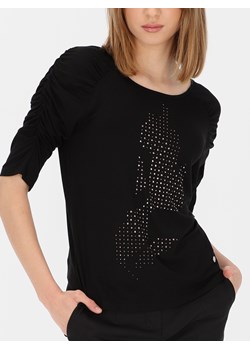 Czarna bluzka z kryształkami L'AF Aurela ze sklepu Eye For Fashion w kategorii Bluzki damskie - zdjęcie 153059311