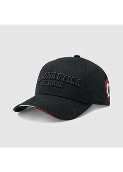 AERONAUTICA MILITARE - Czarna czapka z daszkiem i haftowanym logo ze sklepu outfit.pl w kategorii Czapki z daszkiem męskie - zdjęcie 153062842