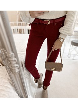 Bordowe spodnie materiałowe Chevrette ze sklepu gemre w kategorii Spodnie damskie - zdjęcie 153093624