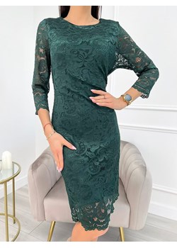 Zielona Koronkowa Sukienka ze sklepu ModnaKiecka.pl w kategorii Sukienki - zdjęcie 153153752