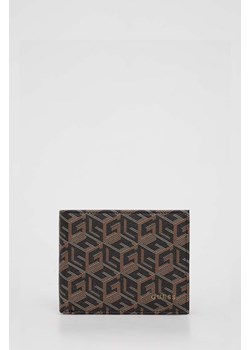 Guess portfel męski kolor czarny ze sklepu ANSWEAR.com w kategorii Portfele męskie - zdjęcie 153160523