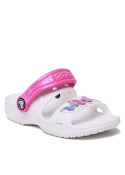 Crocs Klapki Classic Embellished Sandal T 207803 Biały ze sklepu MODIVO w kategorii Klapki dziecięce - zdjęcie 153164850
