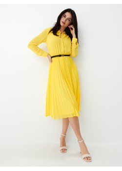 Mohito - Żółta szmizjerka midi - Żółty ze sklepu Mohito w kategorii Sukienki - zdjęcie 153186432
