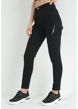 Czarne Spodnie Bojówki Nolanie ze sklepu Born2be Odzież w kategorii Spodnie damskie - zdjęcie 153192031