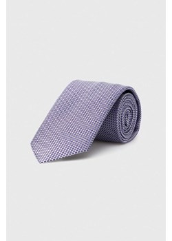 BOSS krawat kolor fioletowy ze sklepu ANSWEAR.com w kategorii Krawaty - zdjęcie 153194011