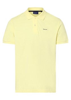 Gant Męska koszulka polo Mężczyźni Bawełna cytrynowy jednolity ze sklepu vangraaf w kategorii T-shirty męskie - zdjęcie 153194341