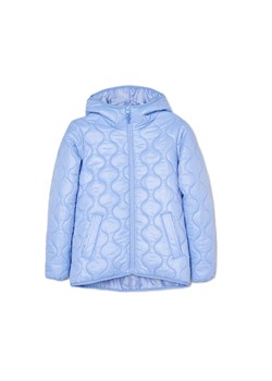 Cropp - Niebieska pikowana kurtka z kapturem - Niebieski ze sklepu Cropp w kategorii Kurtki damskie - zdjęcie 153194481