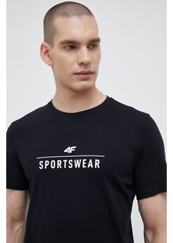 4F t-shirt bawełniany kolor granatowy z nadrukiem ze sklepu ANSWEAR.com w kategorii T-shirty męskie - zdjęcie 153203620