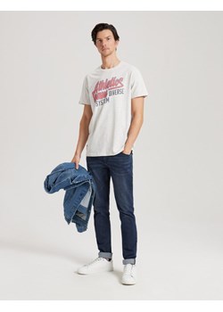 Koszulka LA CAMPUS 02 Biały Melanż S ze sklepu Diverse w kategorii T-shirty męskie - zdjęcie 153222133