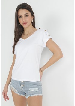 Biały T-shirt Violante ze sklepu Born2be Odzież w kategorii Bluzki damskie - zdjęcie 153232870