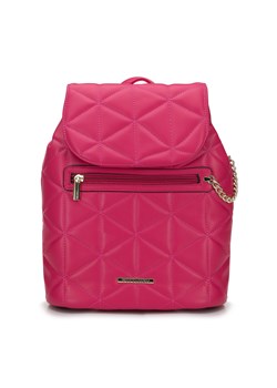 Damski plecak z ekoskóry pikowanej w trójkąty różowy ze sklepu WITTCHEN w kategorii Plecaki - zdjęcie 153238453