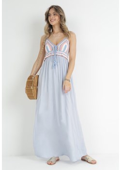Jasnoniebieska Sukienka Wing In ze sklepu Born2be Odzież w kategorii Sukienki - zdjęcie 153238890