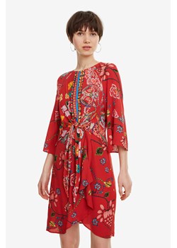 DESIGUAL CZERWONA SUKIENKA PRINT (40) ze sklepu SUPELO w kategorii Sukienki - zdjęcie 153252723