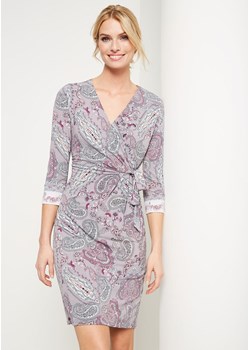 COMMA Szara sukienka wzór wiązanie (42) ze sklepu SUPELO w kategorii Sukienki - zdjęcie 153253443