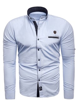 Koszula męska długi rękaw rl08 - błękitny ze sklepu Risardi w kategorii Koszule męskie - zdjęcie 153278743