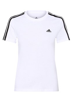 adidas Sportswear T-shirt damski Kobiety Bawełna biały jednolity ze sklepu vangraaf w kategorii Bluzki damskie - zdjęcie 153288211